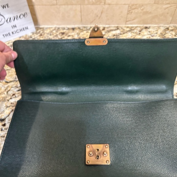 LOUIS VUITTON Serviette Kourad Briefcase Hand Bag Taiga Leather M30074 04YF148 - Picture 8 of 16